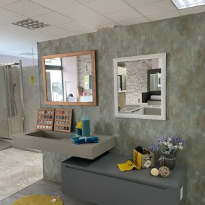 Mobile bagno MEDEA sfalsato con Lavabo Ecomalta