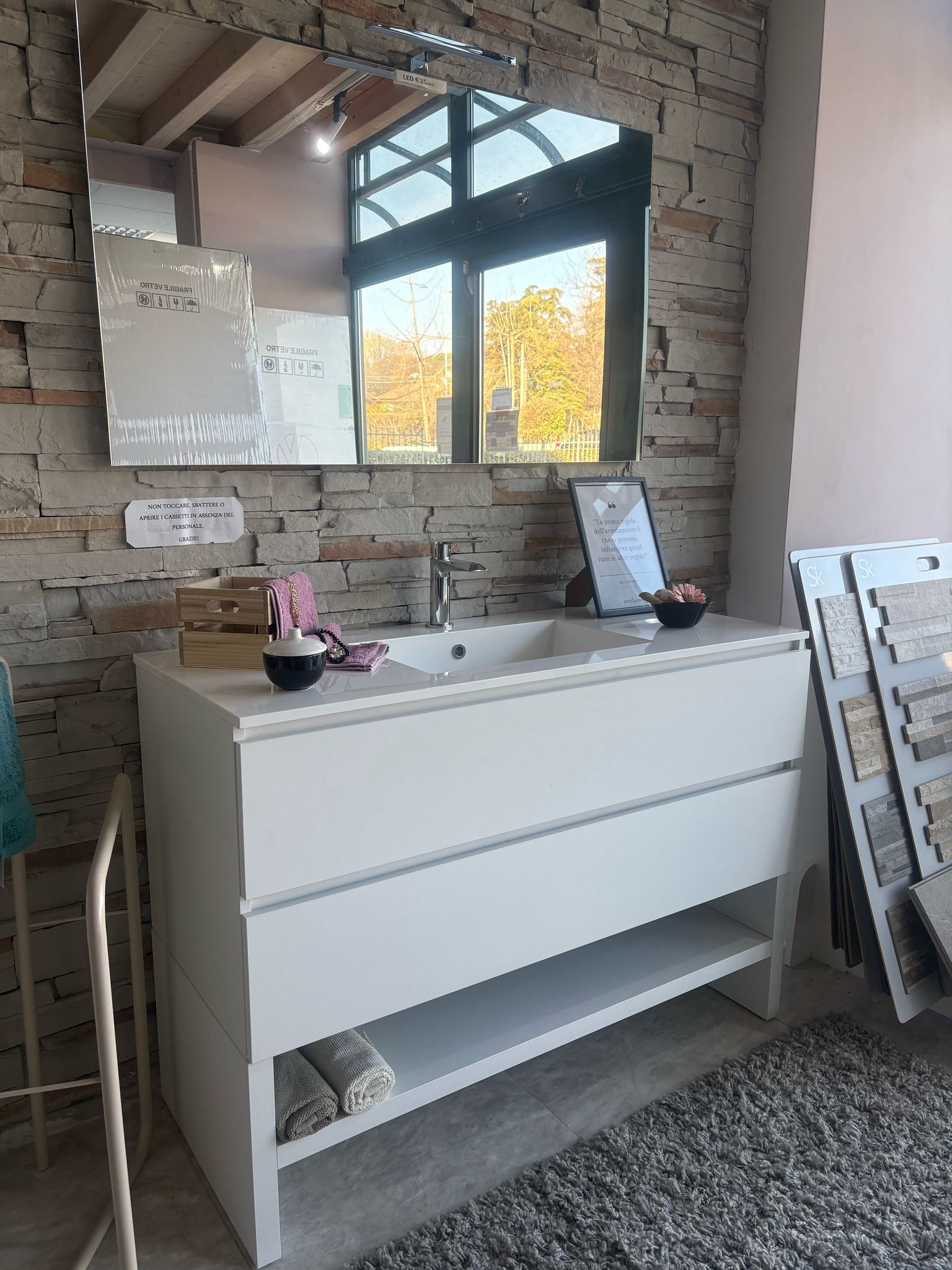 Mobile Bagno DOLO 120 a terra con panca - immagine 6